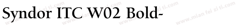 Syndor ITC W02 Bold字体转换